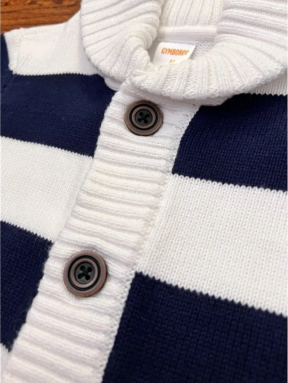 Gymboree Boys Striped Shawl Cardigan Sweater (3T)*Brand New/NWT